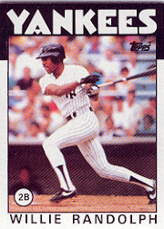 1986 Topps Baseball Cards      455     Willie Randolph